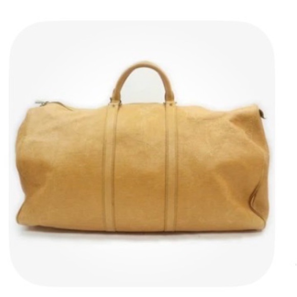 Louis Vuitton. Boston Bag, Keepall 60.  Xl. 100% AUTHENTICE Tan Leather